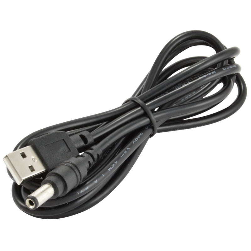 (3-Pack) JacobsParts USB Type-A Male to 5.5mm x 2.1mm Barrel 5V DC Power Cable, 20AWG Copper
