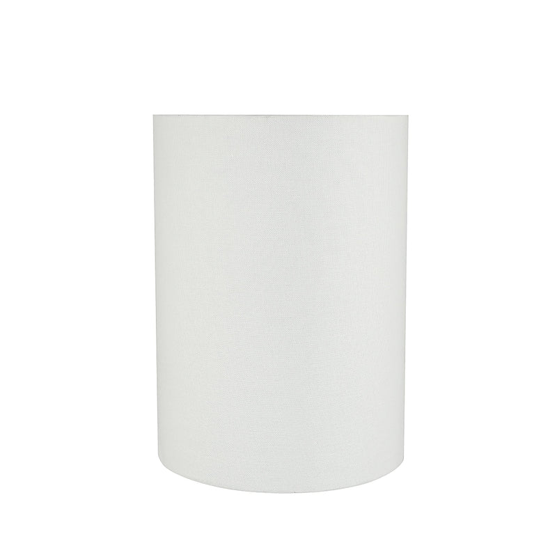 Aspen Creative 31261 Transitional Drum (Cylinder) Shaped Spider Construction Lamp Shade in White, 8" wide (8" x 8" x 11")