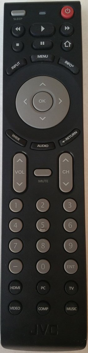 Smartby Remote Control Compatible with JVC Emerald Series Replacement for JVC EM42FTR EM48FTR EM55FTR EM65FTR LED HDTV