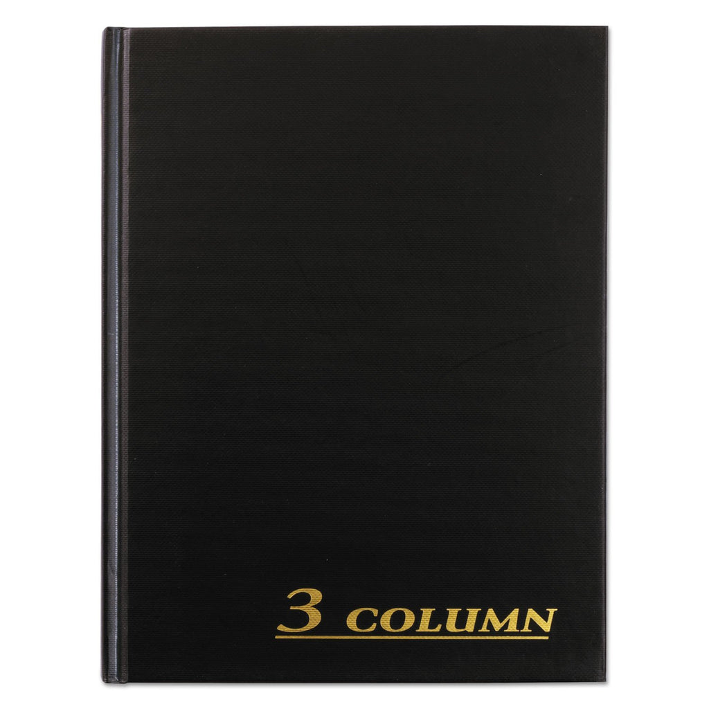 Adams ARB8003M Account Book, 3 Column, Black Cover, 80 Pages, 7 X 9 1/4