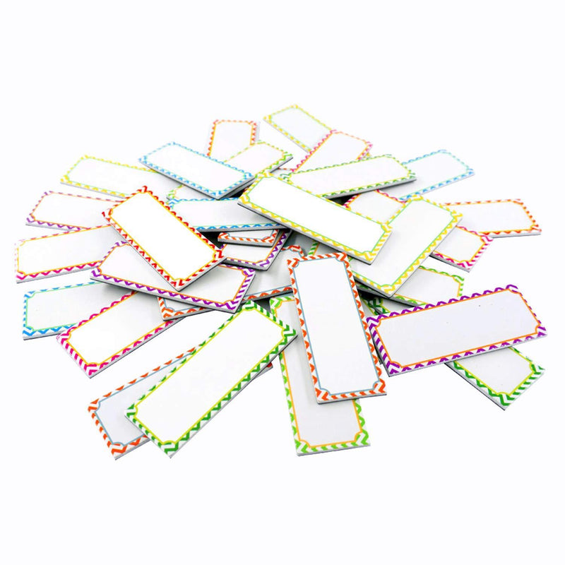Magnetic Dry Erase Labels Name Plates White Board 32 Labels 8 Colors,3.2" x1.2" 3.2"x1.2"