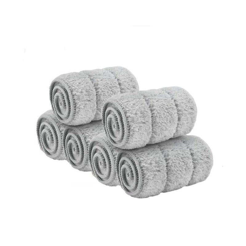 Microfiber Mop Pads 18 inch Replacement Kit 6 Pack Reusable Mop Head Wet Dry Mops Refill Fit for Most Flat Mop Frame Mops Heads Mop Pads 18 IN MOP PADS