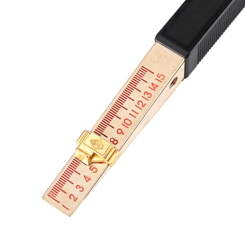 Feeler Gauge Metric Portable,Wedge-Shaped 1-15mm for House Engineering Inspection Flatness Measuring Tool,1Pcs(0.2mm Precision)
