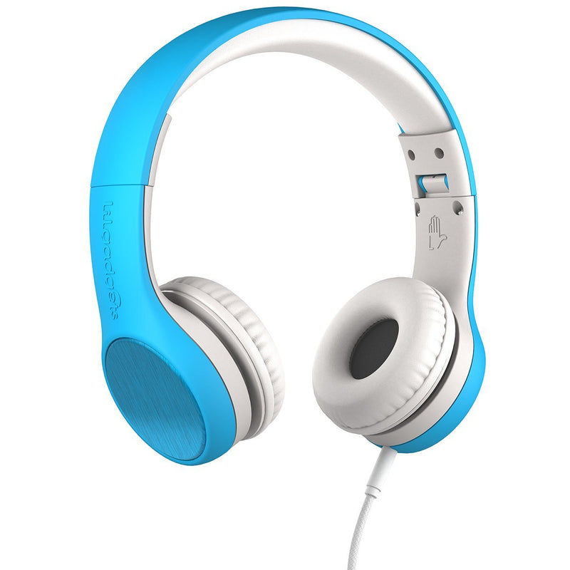 LilGadgets Connect+ Style Kids Premium Volume Limited Wired Headphones with SharePort and Inline Microphone (Children, Toddlers) - Blue