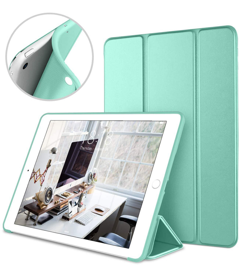 DTTO Mini Case for iPad Mini 3/2/1, (Not Compatible with Mini 5th Generation 2019) Ultra Slim Lightweight Smart Case Trifold Cover Stand with Flexible Soft TPU Back Cover [Auto Sleep/Wake],Mint Green Mint Green