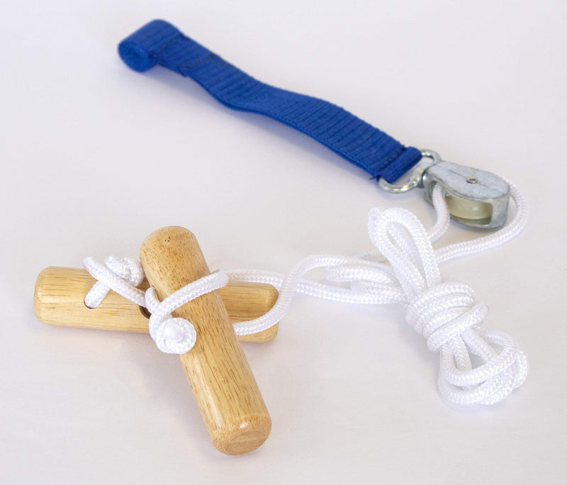 RangeMaster Econo Ranger Shoulder Pulley │ Physical Therapy Exercises │ Aids in Recovery and Rehabilitation │ Increases Mobility │ Wooden Handles for Comfort │ Web Strap Door Attachment