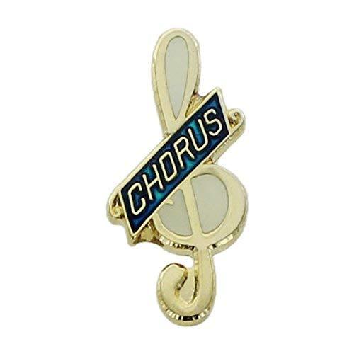 5/8 Inch Music Chorus Clef Lapel Pin - Package of 12, Poly Bagged