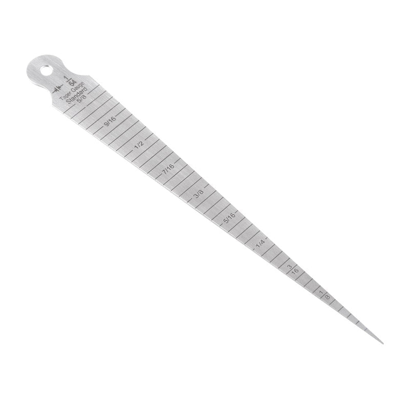 Taper Gauge Scale 1-15mm Stainless Steel Aperture Wedge Feeler Hole Metric/Imperial Measure