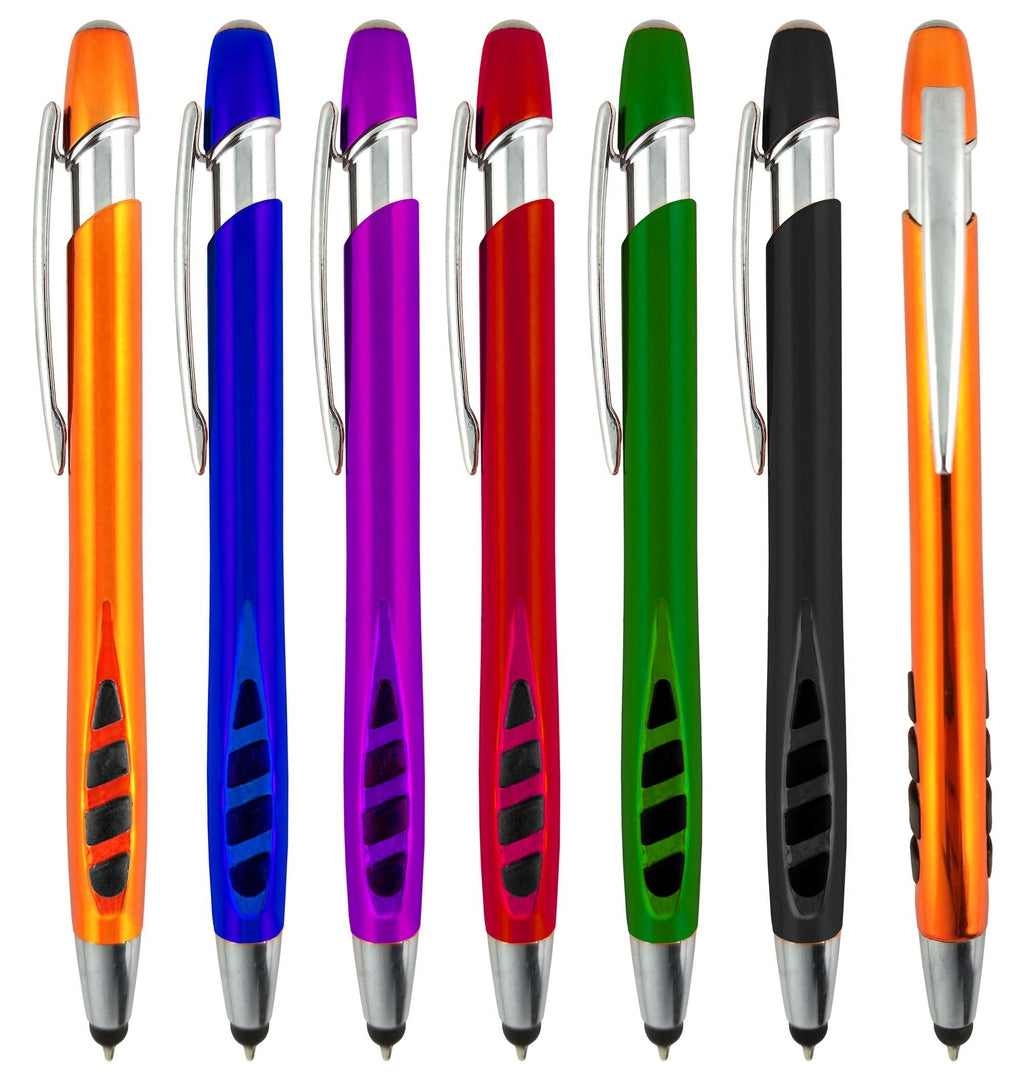 Stylus Pens - 2 in 1 Touch Screen & Writing Pen, Sensitive Stylus Tip - for Your iPad, iPhone, Samsung Galaxy & More - Assorted Colors, 7 Pack UV Finish