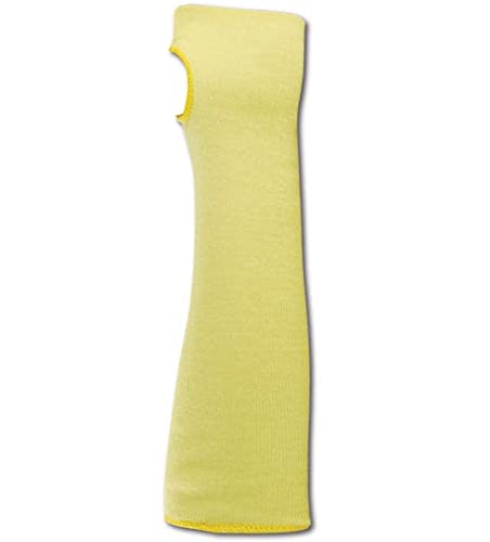 MAGID KEV18TS CutMaster Flame Resistant Sleeve with Thumb Slots, Cut Level 4, Para-Aramid, 18", Yellow (1 Sleeve) 18" 1 Sleeve