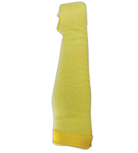 MAGID KEV22TSVEL CutMaster Flame Resistant Sleeve with Thumb Slot and Velcro Fastener, Cut Level 4, Para-Aramid, 22", Yellow (1 Sleeve) 22" 1 Sleeve