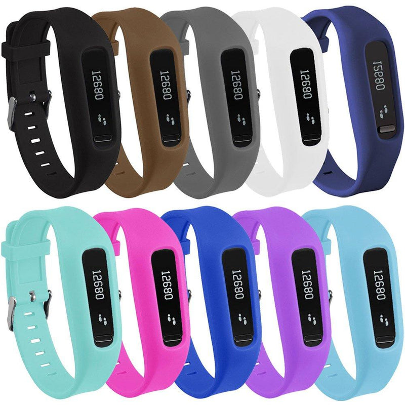 QGHXO Buckle Bracelet for Fitbit One, Replacement Silicone Band with Chrome Watch Clasp and Fastener Buckle for Fitbit One A-10pcs Bands