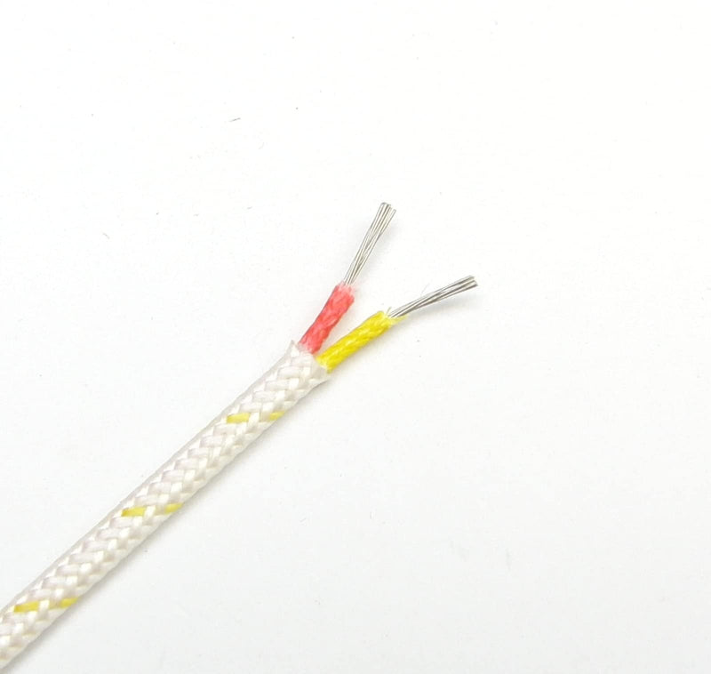 K-Type Thermocouple Wire AWG 24 Stranded 7X w. Braided Fiberglass Insulation - 10 Yard