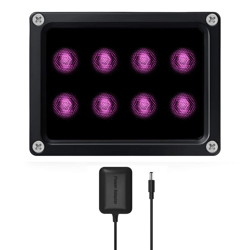 Tendelux 120ft IR Illuminator | BI8 Compact and Powerful 90° Infrared Light for CCTV Security Camera (w/Power Adapter) 8W-IR