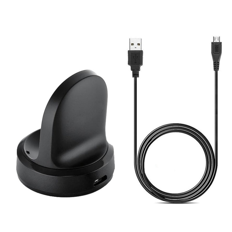 EXMRAT Compatible with Samsung Gear Sport Charger, Replacement Charging Dock Cradle for Samsung Gear Sport SM-R600 Smart Watch (Black)
