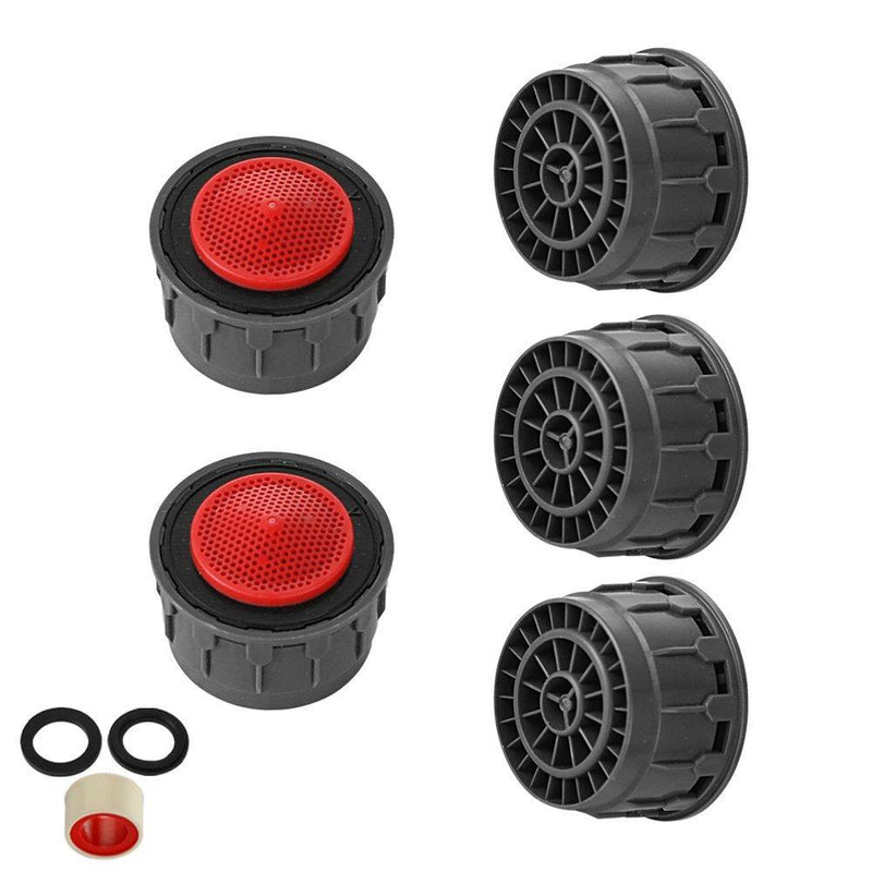 JQK Faucet Areator, 2.2 GPM Flow Retrictor Insert Faucet Aerators Replacement Parts Bathroom 5 Pack, Standard Size, FA2-P5