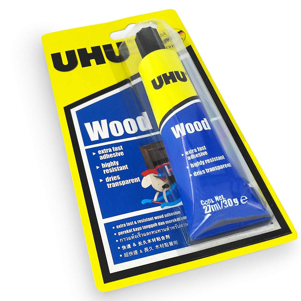 UHU Wood Adhesive – Extra Fast Setting Glue - Solvent Free – 27ml