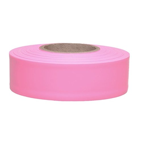 Presco Taffeta Roll Flagging Tape [2.5 mils thick]: 1-3/16 in. x 300 ft. (Pink) [NON-ADHESIVE]