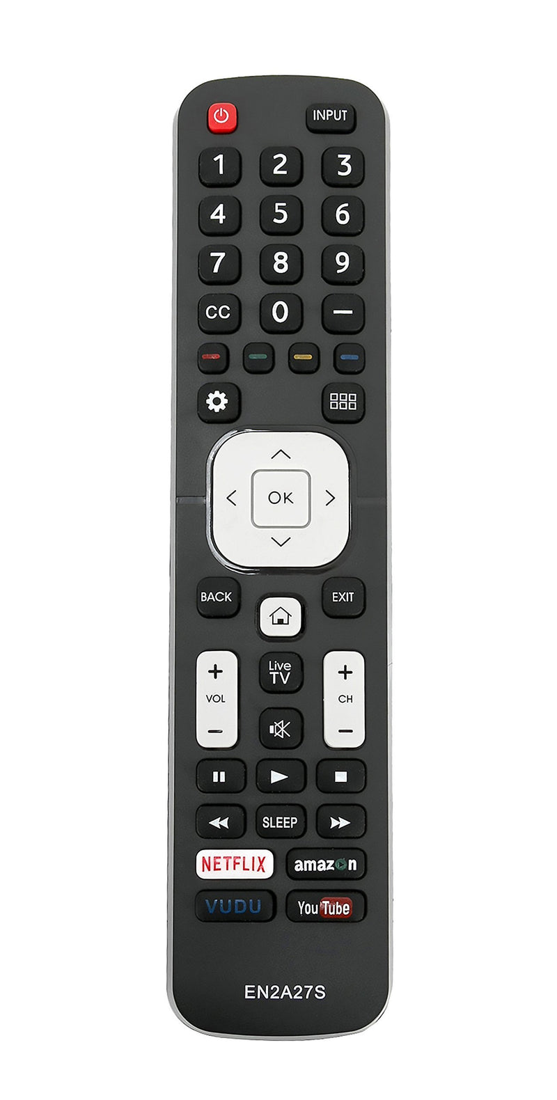 EN2A27S Replaced Remote fit for Sharp 4K Ultra LED Smart TV 55H6B 50H7GB 50H6B N6200U LC-40N5000U LC-43N5000U LC-43N6100U LC-43N7000U LC-50N5000U LC-50N6000U LC-50N7000U LC-55N620CU LC-55N5300