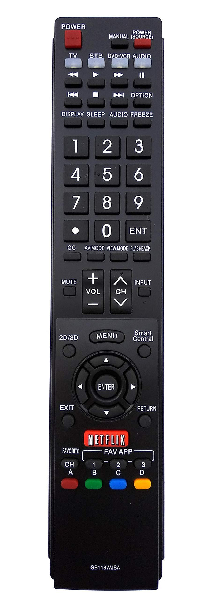 Universal Remote for Sharp TV LC-60EQ10U LC60LE660U LC-60LE660U LC60TQ15 LC-70LE660U LC-70SQ15U LC-70UQ17U