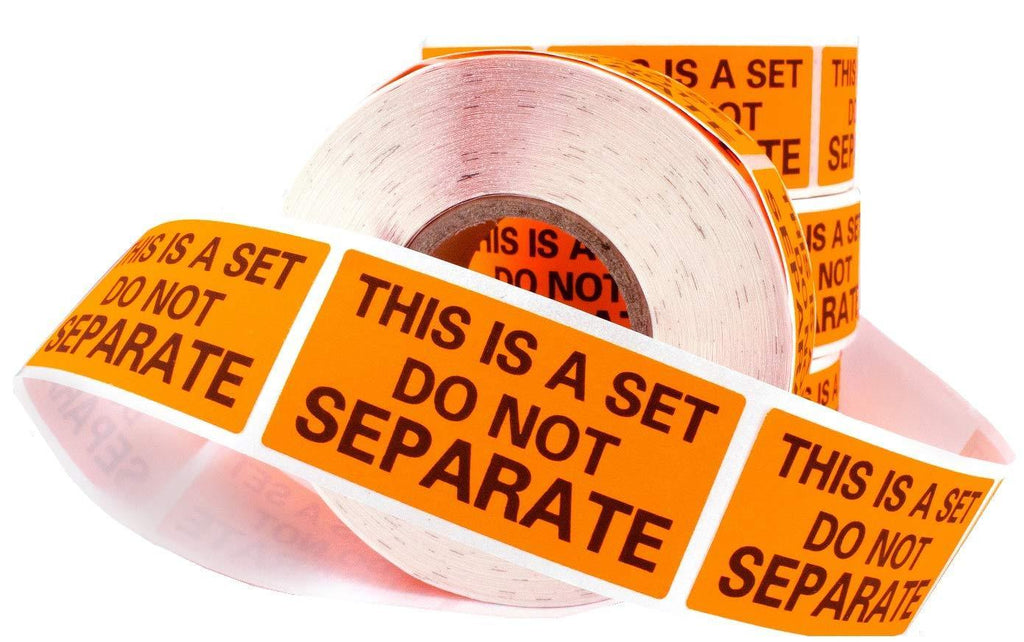 Eucatus Super Adhesive This Is A Set Do Not Separate Stickers 2 Pack. Bulk (1000 Total) Perforated 1 x 2 Self-Adhesive, Sold As Set Labels. FBA-Approved Shipping Supply. Eye-Catching Orange Color (2)