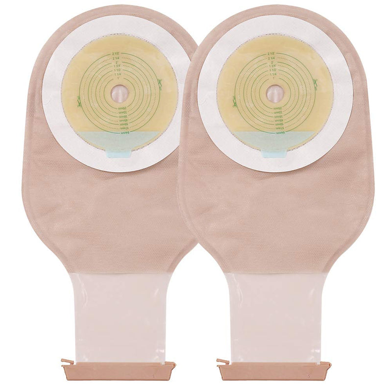 LotFancy 10PCS Colostomy Bags with Clamp Closure, Ileostomy Supplies, One Piece Drainable Pouches for Ostomy Colonoscopy Stoma Care, Cut to Fit 10 Count (Pack of 1)