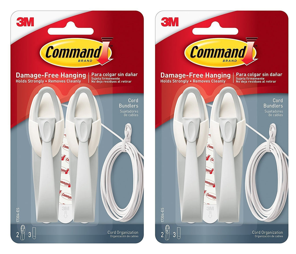 Command Cord Bundlers, Cord Organizer, 2-Bundlers Per Pack, Sold As 2 Packs (17304-ES)