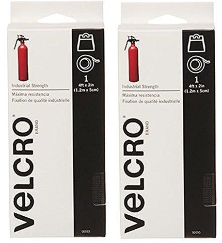 Velcro 90593 2 Pack 4-feet by 2-Inch Industrial Strength Tape, Black