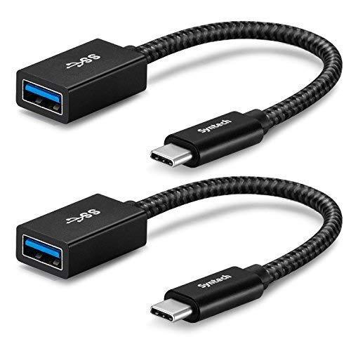 USB C to USB Adapter, 2 Pack USB C to USB3 Adapter,USB Type C to USB,Thunderbolt 3 to USB Female Adapter OTG Cable Compatible with iPad Air 2020, MacBook Pro, Air and More Black