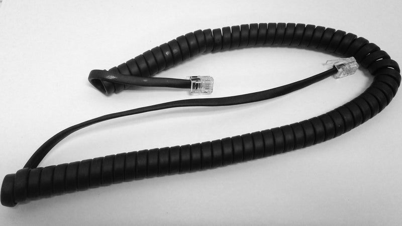 The VoIP Lounge Replacement 9 Foot Black Handset Receiver Cord for Polycom VVX Series IP Phone 101 150 201 250 300 301 310 311 350 400 401 410 411 450 500 501 600 601 1500