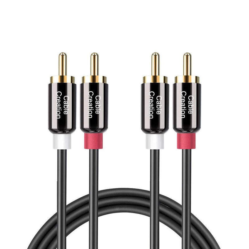 RCA Cable, CableCreation 10FT 2RCA Male to 2RCA Stereo Audio Cable Gold-Plated Compatible with Speaker, AMP, Turntable, Receiver, Home Theater, Subwoofer, Double Shielded, 3M 10 Feet