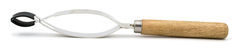 Economical Stainless Steel Spring Clip Test Tube Holder with Wooden Handle - Eisco Labs