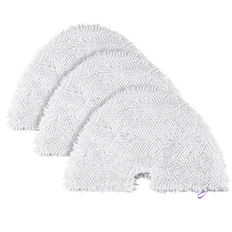 Fushing 3Pcs Steam Mop Pads, Triangle Washable Microfiber Cleaning Steamer Replacement Pads for Shark Steam Pocket Mop S3500 Series S3501 S3550 S3601 S3601D S3801 S3801CO S3901 SE450 S2901 S2902