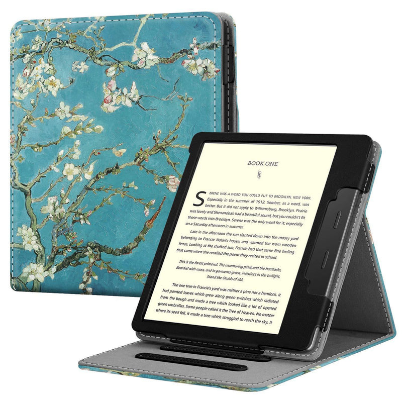 Fintie Flip Case for All-New Kindle Oasis (10th Generation, 2019 Release and 9th Generation, 2017 Release) - Multi Angle Hands Free Viewing Stand Cover with Auto Sleep Wake, Blossom Z-Blossom