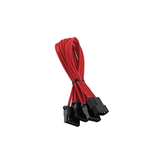 CableMod ModFlex Sleeved Molex to 3 x Molex Adapter (Red, 60cm) Red