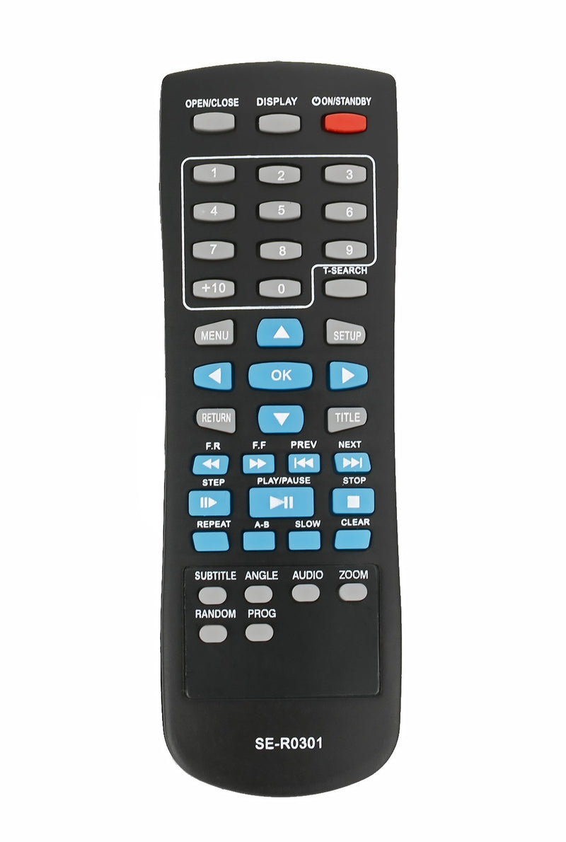 Se-r0301 ser0301 Replace Remote fit for Toshiba DVD Player SD-4100KU2 SD-4100 SD-4100KU SD-4200 SDK790KU SD-4200KU SD4300KU SD4300 SD-3300 SD-3300KU SD-4100KC SD-K780KC SD-1010KB SD-1015KB SD-1010