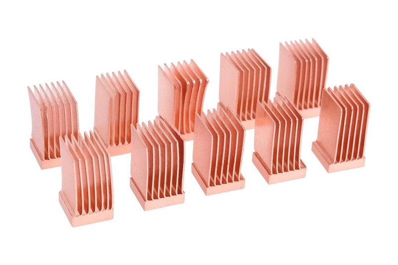 Alphacool 17425 GPU RAM Copper Heatsinks 6,5x6,5mm - 10pcs Air Cooling Passive Coolers