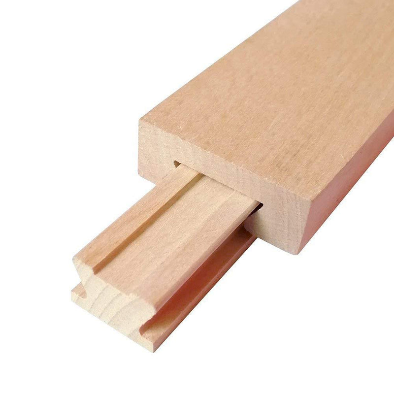 Btibpse Wooden Drawer Slides 50cm Classic Wood Center Guide Track (20'') 2