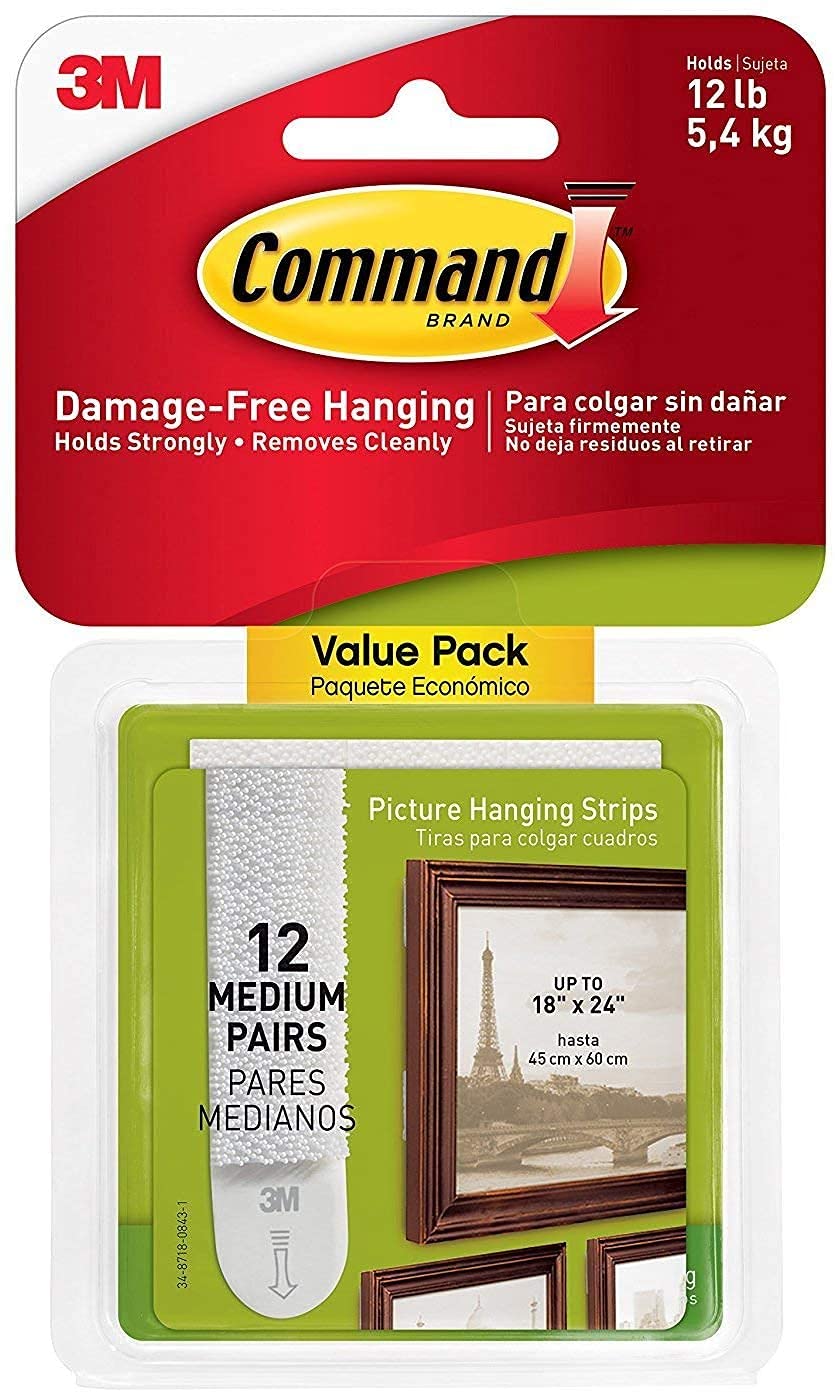 Command Picture Hanging Strips Value Pack, Medium 48-Pairs (17204-12ES)