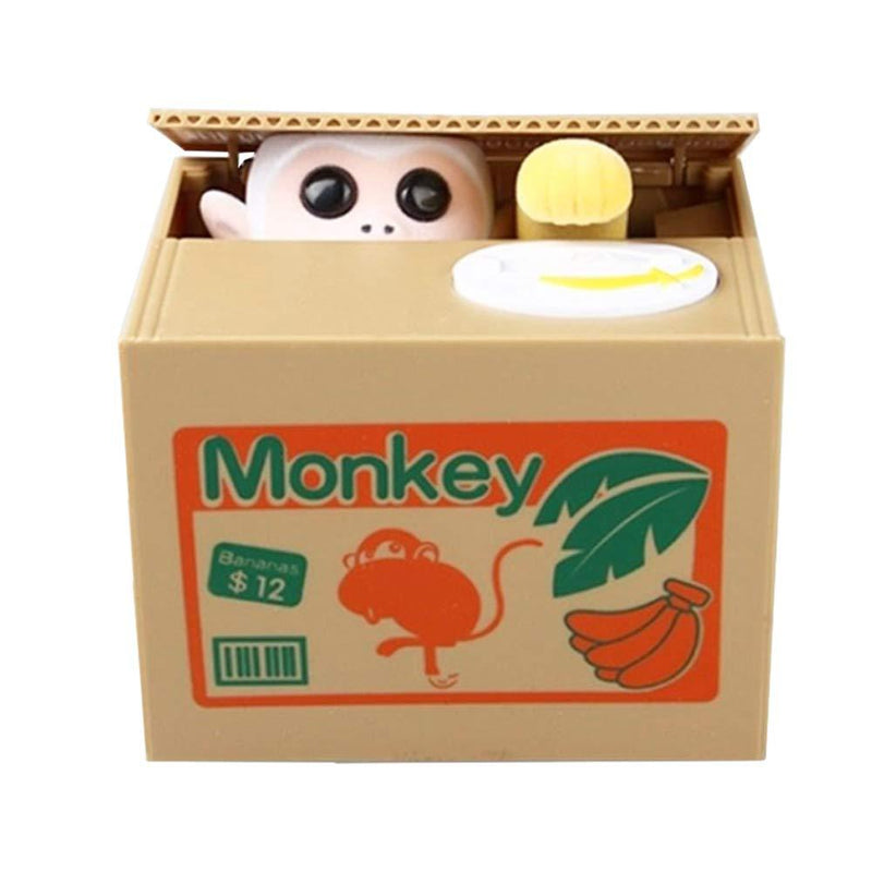 "Resulzon Stealing Coin Monkey Box – Piggy Bank – Monkey – English Speaking – Great Gift for Any Child " (Box image may vary) Yellow