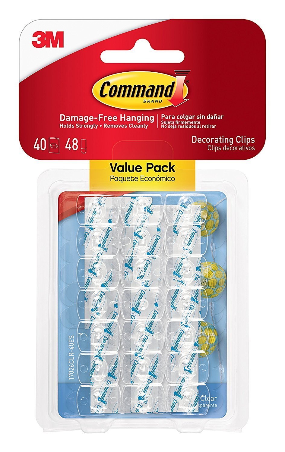 Command Decorating Clips  Clear, 80-Clips