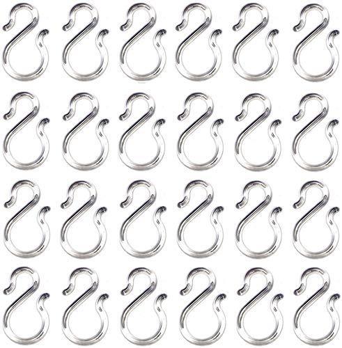 COLIBYOU 24PCS 1.7Inch Clear Plastic Punch Bowl Cup S Hooks