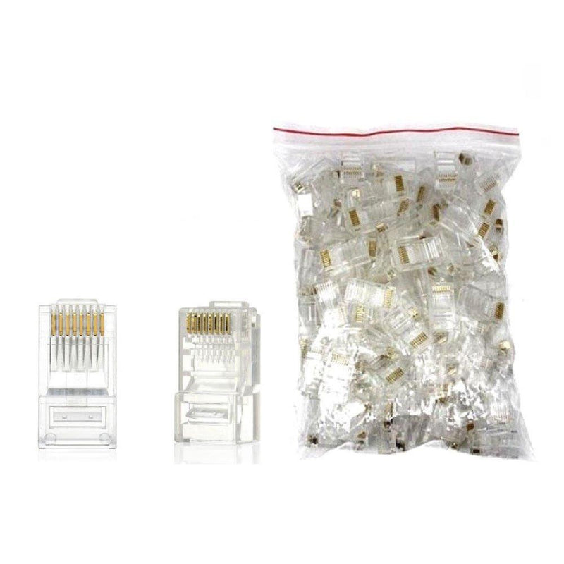 RJ-45 Cat5e UTP Connector LAN Ethernet Plug Network (50/100/200/500/1000 Pack) (100) 100
