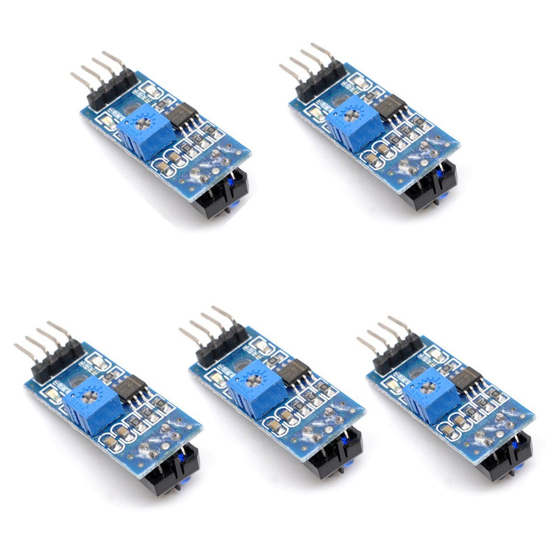 Oiyagai 5pcs TCRT5000 Infrared Signal Reflective Track Sensor (3.3V-5V),IR Photoelectric Switch Barrier Line Indicator Module for Robot Arm Arduino Smart Car Robotic Kit