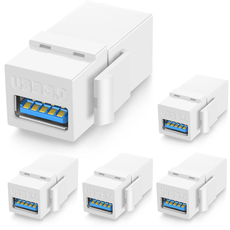 USB 3.0 Keystone Jack Inserts (5 Pack) 5 Pack