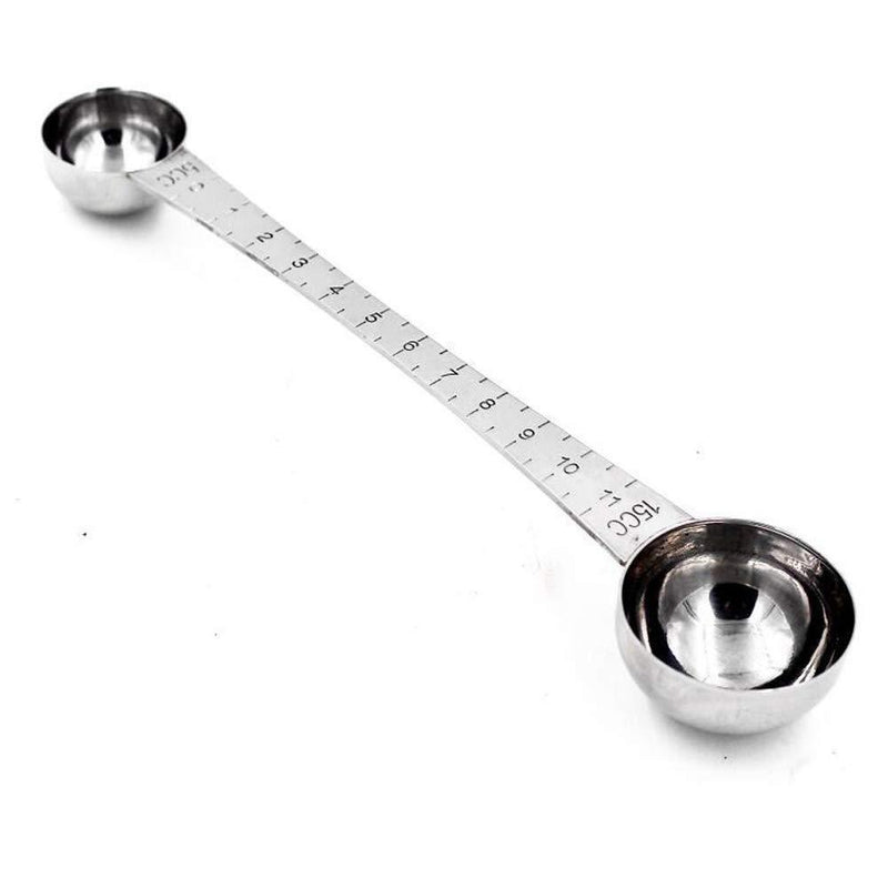 CoaGu Measuring Spoons 1 Tablespoon & 1 Teaspoon Long Handle,18/8 Corrosion Resistance Stainless Steel FDA Coffee Scoop with Tick Mark 1Tbsp&1Tsp