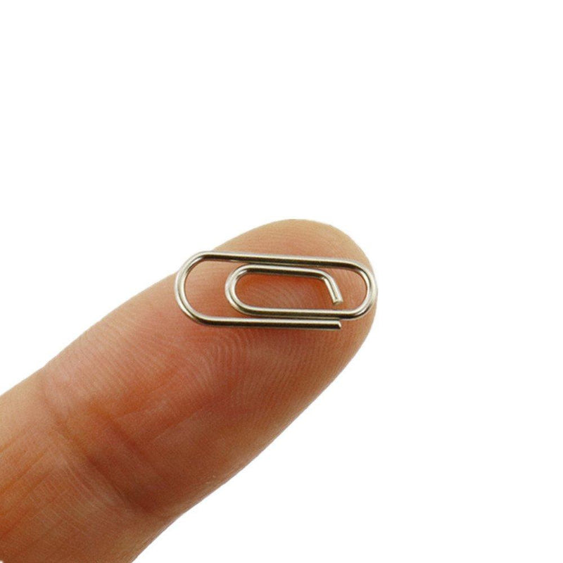 MEI YI TIAN 50 Count Metal Mini Paper Clips 3/5 Inch Nickelage Finishes Steel Paper Clip Silver