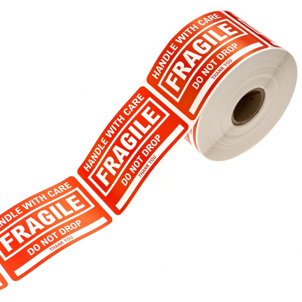 2" x 3" Fragile Stickers Handle with Care Shipping/Packing Label