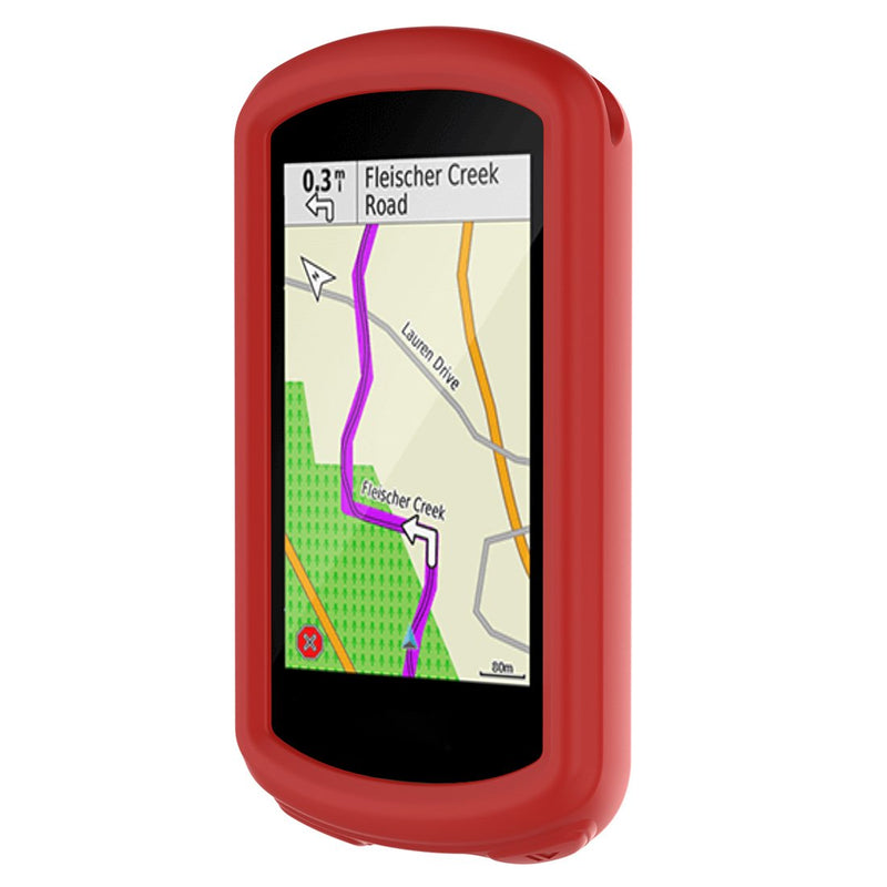 MOTONG Silicone Protective Case for Garmin Edge 1030(Silicone Red)