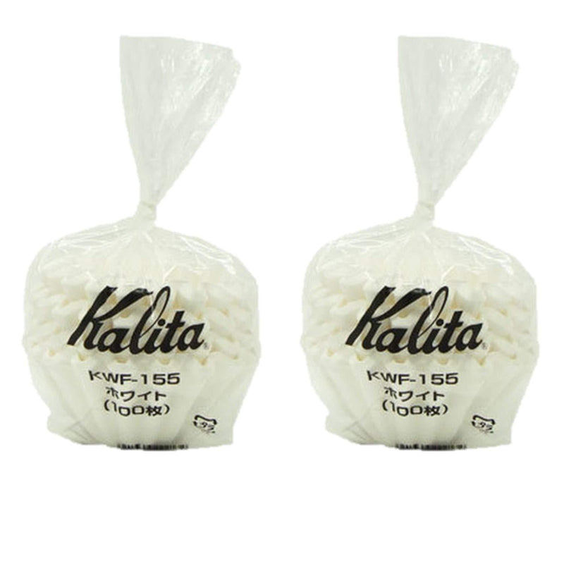 2 X Kalita: Wave Series Wave Filter 155 [1-2 persons] White , 100 sheets # 22213 (Japan Import)